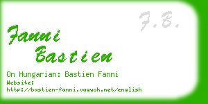 fanni bastien business card